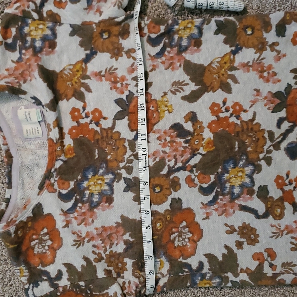 Rare Anthropologie Saturday Sunday Terry Short Sleeve Top with Cute Back Medium - Picture 4 of 9